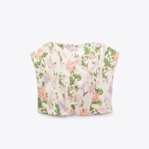 Zara floral corset top